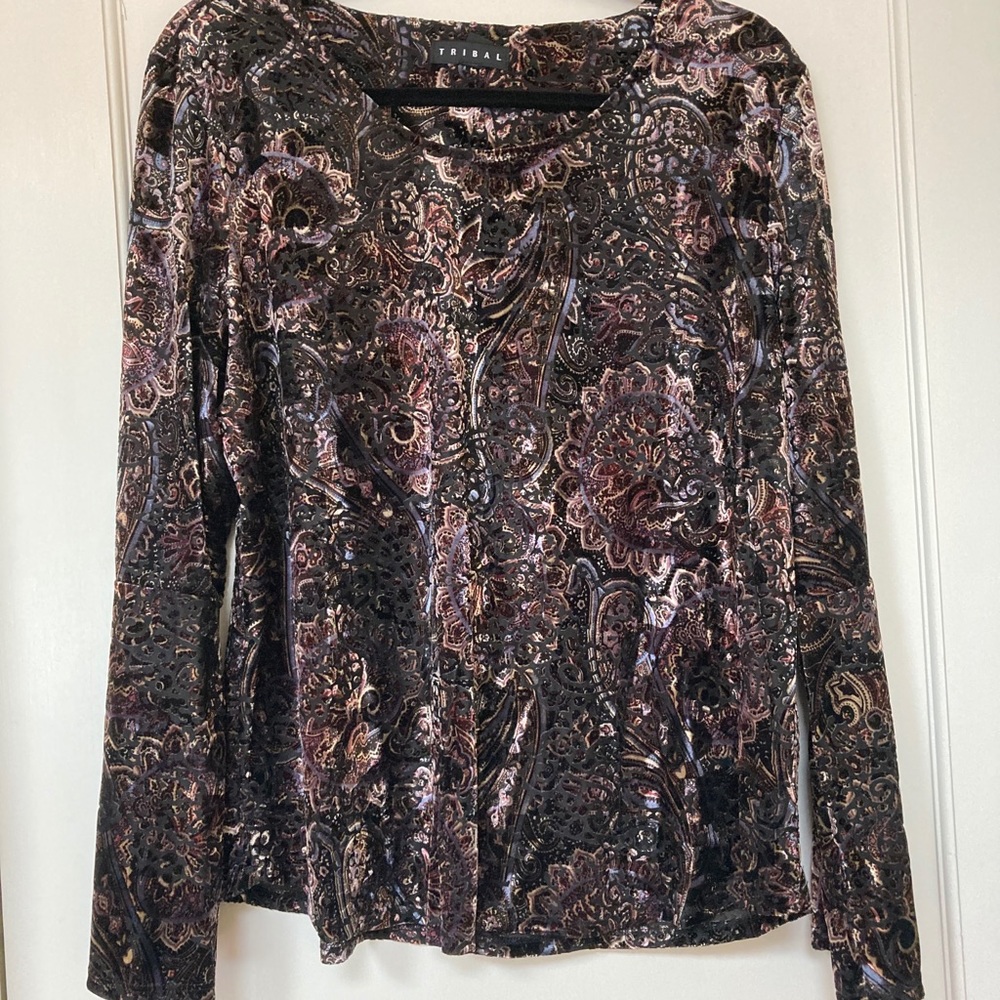 Flowy velvet top